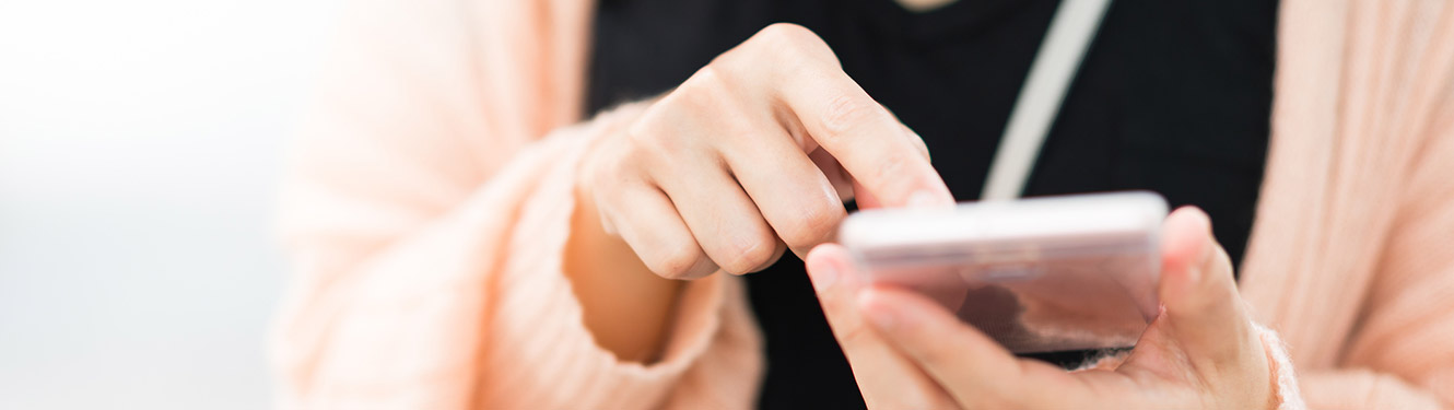 Lady using a smartphone